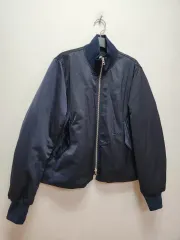 ハイネックダブルジッパーMA-1ジャケット