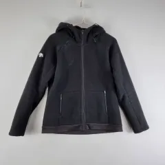 F9167 DESCENTE(デサント) レディース 90 黒 フリース フード ジャケット/ダーク