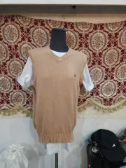 ポロ Ralph Lauren(ラルフローレン) ベージュ コットンニット ベスト