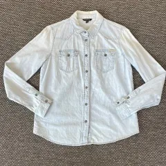 GUESS(ゲス) ライトブルーデニム デニム シャツ S