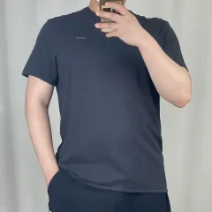 Calvin Klein(カルバ・ンクライン) ピマコットン チャコールグレー グレー 半袖Tシャツ L 250502