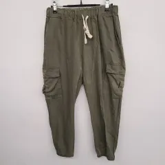 レディース 66 size コットン カーゴ ジョガー バンディング ズボン