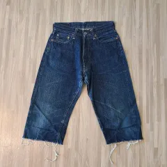 25 26)ヴィンテージデニムハーフパンツ