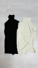 アイボリー/ブラック タートルネック 2枚 まとめ売り