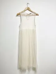 ヴィンテージ レイヤード ONE PIECE レイヤード スカート シフォン チュールスカート キャミソールワンピース