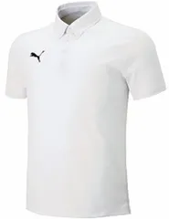プーマ PUMA サッカー SS ポロシャツ メンズ トップス 襟 ワンポイント ロゴ ウェア 吸水速乾 ゴルフ ドライニット ショートスリーブ ボタンダウンポロシャツ 普段着 日常生活  656336 01 ホワイト