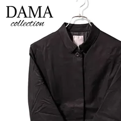DAMA collection ダーマコレクション ブラック レディース アウター 長袖 ジャケット ノーカラージャケット ミリタリージャケット【サイズ13R】XLサイズ相当 059TYのサムネイル