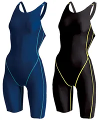 ウンドウ wundou スイミング ウィメンズスイムスーツ ジュニア ガールズ キッズ 子供 水着 水泳 競泳 プール 撥水 フィットネス トレーニング 学校 授業 体育 スクール 水泳教室 部活  P2910J 0081 ネイビー×サックス