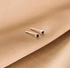 極小ブラック　ピアス