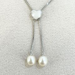 タサキ 田崎真珠 ダイヤ 0.01カラット パールネックレス 真珠 7.5mm 