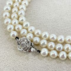 【華やかな3連】本真珠 6.4-7.8mm ピンク系 ネックレス SV925 華やかな3連】本真珠 6.4-7.8mm ピンク系 ネックレス SV925 - メルカリ