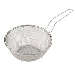 Aimedia Stainless Steel Colander, 19cm, for Pots and Pans, with Handle, for Boiling. Kitchenware, Cooking Utensils, Cookware.
