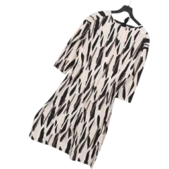 レ ベージュ レディースF 幾何学柄 ONE PIECE 高級ノーブランド