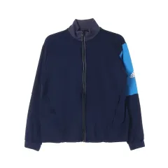 M adidas(アディダス) ネイビー インフルエンザ バイカラー フリース トラックトップス ジップアップジャケット