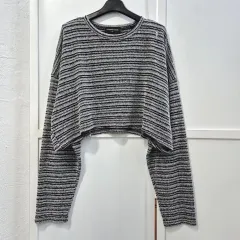 アラウンドCOVER クロップド ニットTシャツ