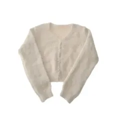 アンゴラ ニット カーディガン
