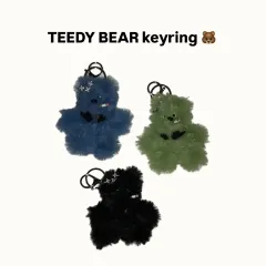 ハンドメイド 大げさね くま アンビルドール キーリング バッグチャーム キー バッグ ホルダー