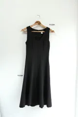 H ＆ M 黒 ノースリーブ ロング丈ワンピース XS サイズ