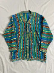 ヴィンテージ ケーブル ニット セーター カーディガン M