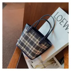 チェック パターン 柄 トートバッグ 新品