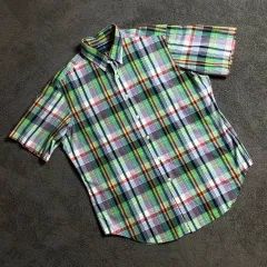 Ralph Lauren(ラルフローレン) グリーン:ホワイト 半袖 シャツ チェック柄