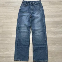 ストレートワイド レディース デニム パンツ s