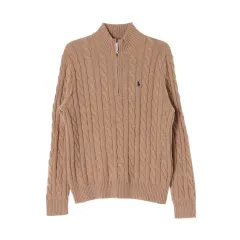 新品 L ポロ ラルフ ローレン ベージュ ケーブル編み タートルネック ニット セーター セーター