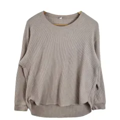 UNIQLO UNIQLO(ユニクロ) ベージュ ワッフル Tシャツ M