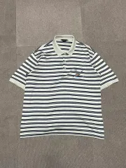 RAIKA ストライプ KARA（カラ）半袖 ポロシャツ J01732
