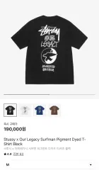 STÜSSY x OUR LEGACY サーフマン ピグメント Tシャツ