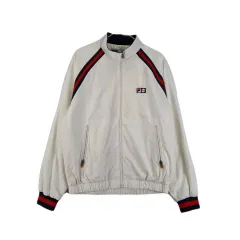 F6229 FILA 男S 白 スポーツ アウター ジャケット/ダーク