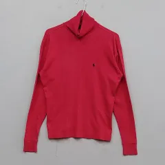ポロラルフローレン レディース90 タートルネックニットTシャツ 秋/冬 レッド 75506