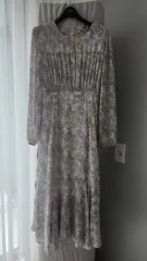 春 フラワー シフォン ワンピース シャーリング ザ・ライン 素敵 デイリー