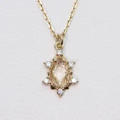 美品 ノジェス K10 ホワイトトパーズ×ダイヤ ネックレス/24-2502Sのサムネイル