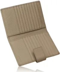 【数量限定】メンズ レディース 二つ折り 本革 クレジットカードケース 大容量 カードケース (モカベージュ M)