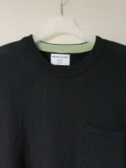 （ 105 ） メンズ 半袖 ウォッシャブル ニット セーター 黒 一度 着用