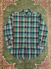 ポロ Ralph Lauren(ラルフローレン) シャツ チェック柄 クラシックフィット 緑 M