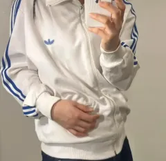 アディダス ジャージ 西ドイツ製 白 青