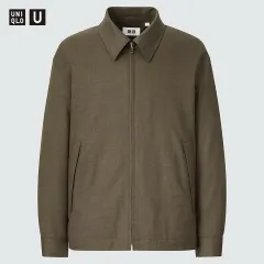 UNIQLO U ジップアップ ブルゾン ブラウン L