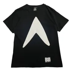 黒 プリント バックポイント 半袖 Tシャツ