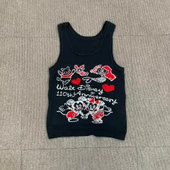 Disney(ディズニー) 110 記念日 記念 ヴィンテージ キャラクター クロップド ニット タンクトップ