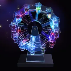 LEDグラスホルダー テキーラ観覧車 12カップ 充電式 自動カラーチェンジ 誕生日 クリスマス ナイトクラブ パーティ レストラン 新年会 飲み会 忘年会 贈り物 お祝い 飾り 雰囲気づくり ロマンチック（ワイングラスは含まれません）