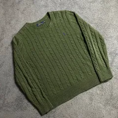 POLO RALPH LAUREN(ポロラルフローレン) 抹茶グリーン ケーブル ニット