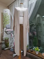 オープンタイプ ニット ロングカーディガン f/アイボリー