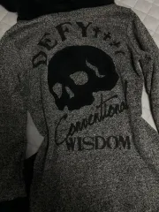 パンク y2k オタク ジップアップパーカー フード付き