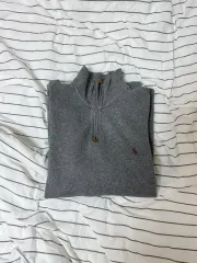 ポロハーフジップアップ ニット セーター