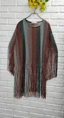 A3137 ZARA(ザラ) タッセルデコレーション シースルートップ