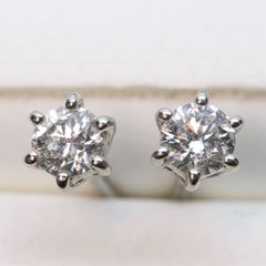 美品♡インポートジュエリー♡k18♡750♡絶品ダイヤモンド フック 