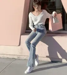 HAWA オールデイ ブーツカット デニム アッシュ ライトブルー M サイズ ベーシック バージョン 出品