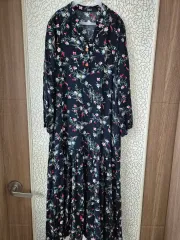 VIST IN NEWYORK(韓国通販) レーヨン フラワーガラドレス 55 66